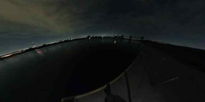 夜の秋ヶ瀬取水堰