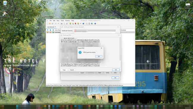 pemファイルが書き出せました