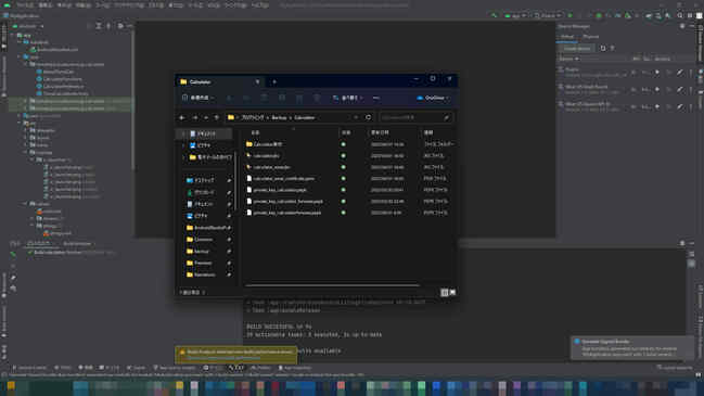 Keystoreが作成されました