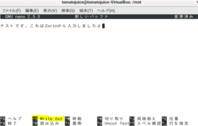 VirtualBoxでファイル共有＠「sudo pico」でpicoエディタを管理者権限で起動し、テスト入力＆保存