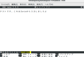 VirtualBoxでファイル共有＠「sudo pico」でpicoエディタを管理者権限で起動し、テスト入力＆保存