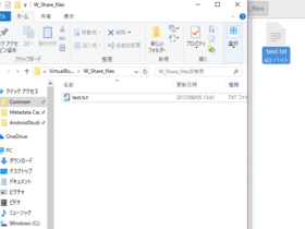 VirtualBoxでファイル共有＠Windows10(ホストOS)にZorin OS(ゲストOS)で作成したテキストファイルが保存されている事を確認