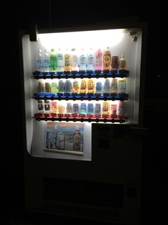 森林公園、安いコーヒーと自販機