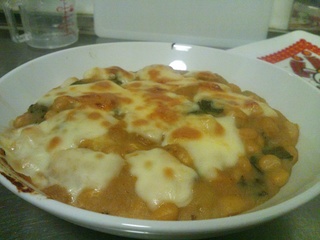 SH-12Cで大豆グラタンを撮影