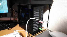 完成した自作PC。Core i5 6500とベアボーンPC Desk Mini