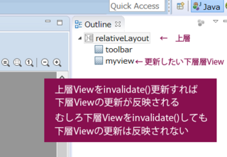 androidのinvalidate()で再描画されない件1