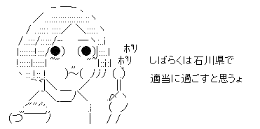 しばらくは石川県で適当に過ごすと思うよ