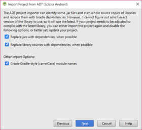 Import Project from ADTの項目。すべてにチェックでOK