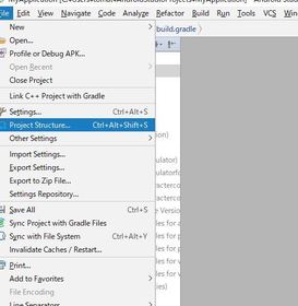 Android Studio、Project StructureからDependencies等を変更＆更新