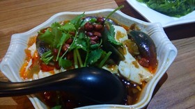 ピータンと豆腐の料理