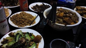 皆で食べた肉料理！