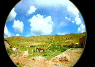 2008年の中国旅行、烏魯木斉にてLomographyのfisheye2で撮影